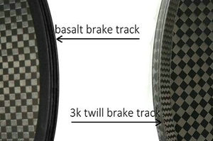 carbon disc wheel - 3k twill & basalt