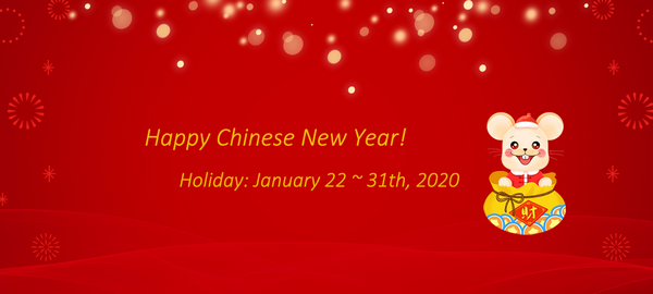 Carbonal holiday notice for Chinese new year 2020