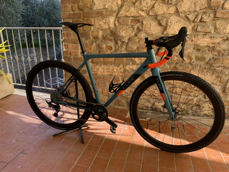 Carbonal custom built road carbon wheels mounted with Cube bike